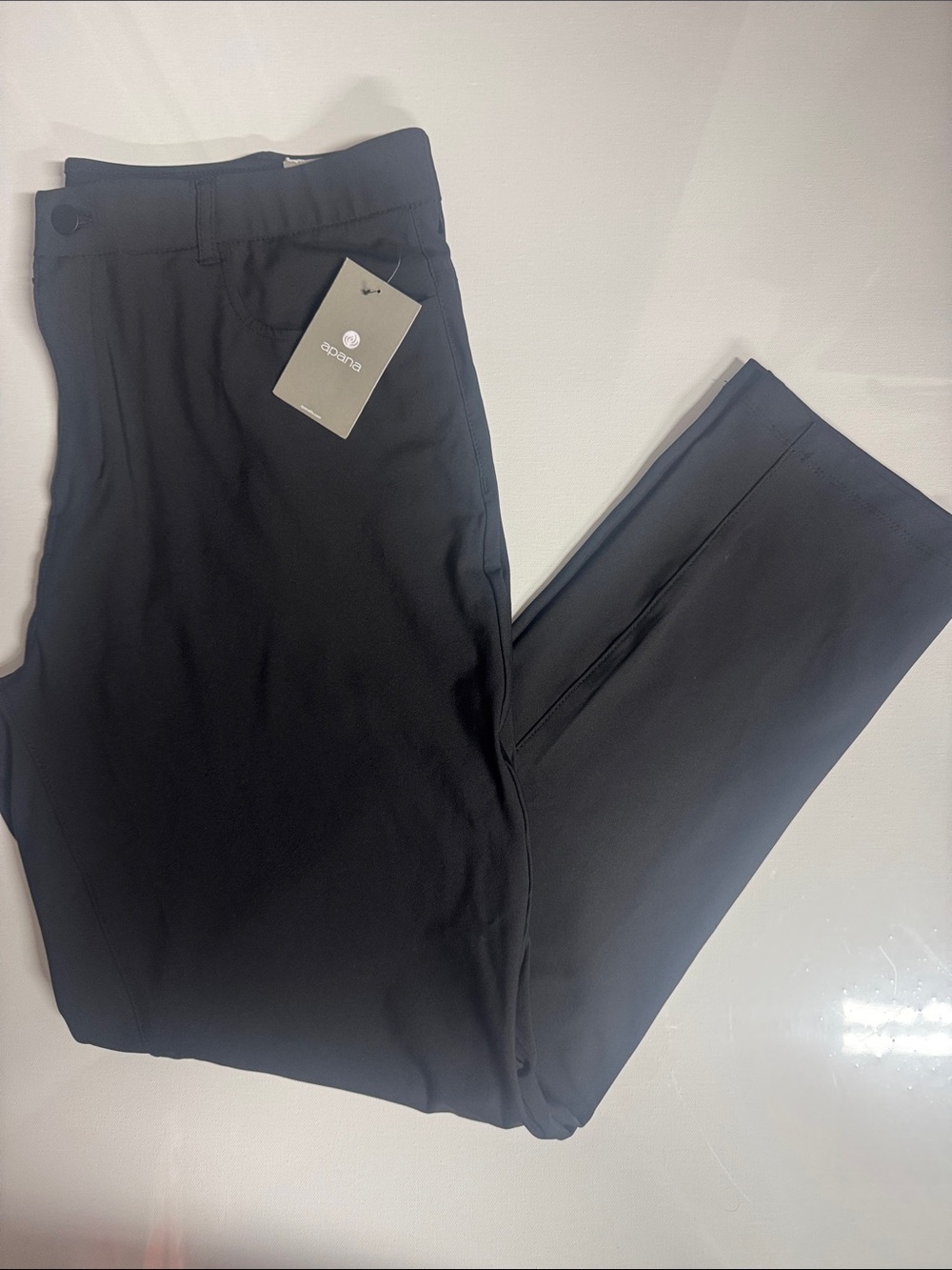 Black Golf Pants Mens Large 36 30 Zip Pocket Apana